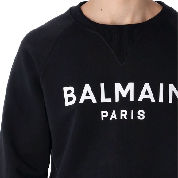 Balmain Cotton Sweatshirt with Logo Print - Picture 5 of 5